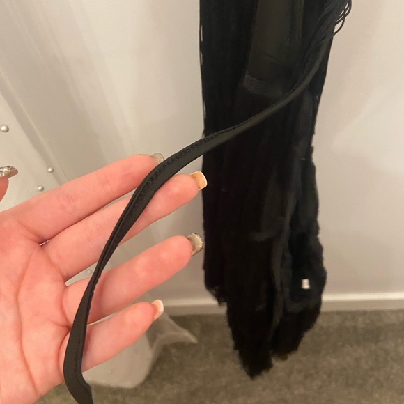 fringe black dress open back - Picture 4 of 5